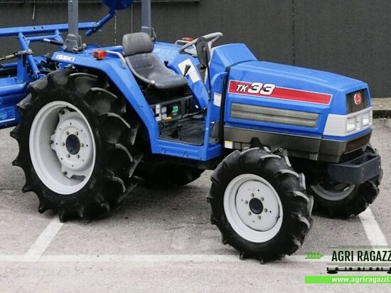 ISEKI TK33 Trattore 3 Cilindri Diesel 4x4 in Ottimo Stato - Garanzia Inclusa - Perfettamente Funzionante - Inversore, Servo Sterzo, Capacità del Sollevamento 1300 kg