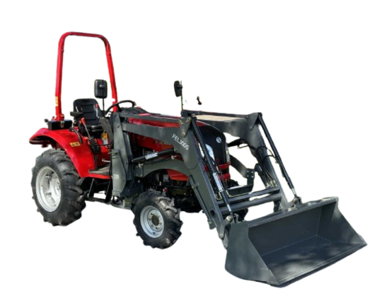 Dongfeng DF-304 G2 Con Caricatore Frontale E Gomme Agricole Trattore Nuovo Targabile 25 CV - Cambio Sincronizzato, Doppia Frizione, Peso: 21 Q, Distributore Idraulico, Servosterzo