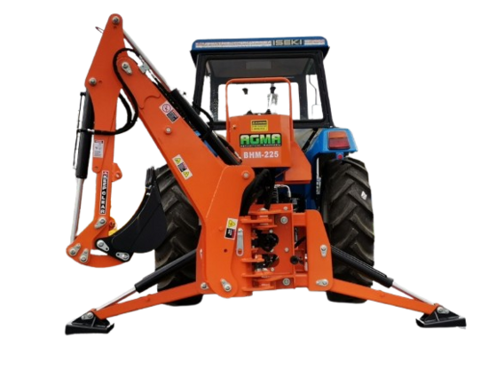 Mateng BHM-225 Retroescavatore Con Propria Pompa Indipendente e Sistema di Comando Idraulico, Profondità di Scavo fino a 2250 mm, Per i Trattori da 45 CV. a 60 CV. Consegna in Tutta Italia, Garanzia Inclusa
