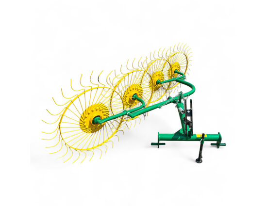 ◉ RANGHINATORI 4 Ruote, Larghezza di Lavoro 1.7 m, Velocità di Lavoro fino a 7 km./h. | Capacità Tornitura 1,5 ha./h. | Capacità di Rastrellamento 1,1 ha./h. | Peso 115-125 kg.