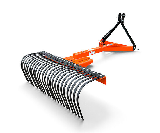 4LR - Rastrello Paesaggistico, Larghezza di Lavoro 120 cm, 24 Denti, Attacco 3 Punti Cat. 1, per Trattori da 15–35 CV, Peso 81 kg — Nuovo, Garanzia 12 Mesi, Consegna in Tutta Italia!
