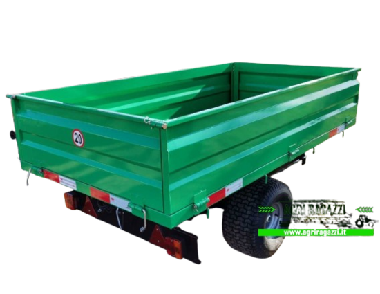 1T Semirimorchio Ribaltabile Per i Trattori da 12 CV. a 20 CV. Lunghezza: 2200 mm. Larghezza: 1170 mm. Consegna in tutta Italia!