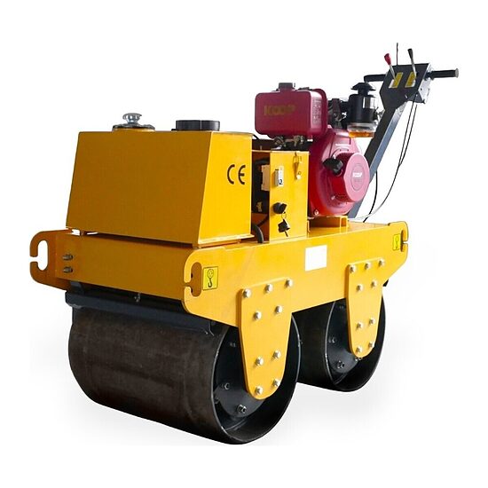 ENZO YLS600B — Rullo Compattatore Vibrante a Doppio Tamburo, Motore Diesel KOOP 5 kW, Larghezza 60 cm, Peso 516 kg — Nuovo, Garanzia 12 Mesi, Consegna in Tutta Italia!