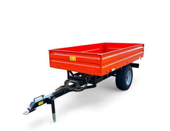 SANSEN 3T-2W: Semirimorchio con Capacità di Carico 3000 kg. | Peso 590 kg. | Ribaltimento Idraulico Posteriore | Supporto Parcheggio Meccanico | 1 Asse | Garanzia Inclusa | Consegna in Tutta Italia