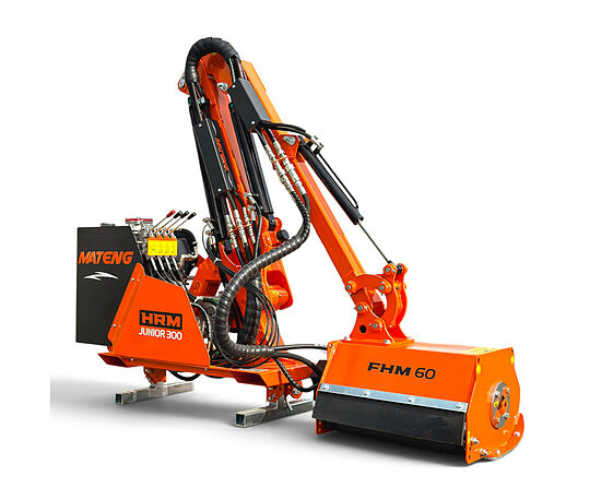 ◉ MATENG HRM Junior 300: Trinciatrice a Braccio Idraulico, Portata fino a 3,26 m, Testa di Taglio 60 cm con 24 Coltelli, Attacco 3 Punti, Cardano Incluso, per Trattori da 25–45 CV — Nuova, Garanzia 12 Mesi, Consegna in Tutta Italia!