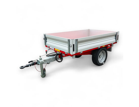 RAVENNA RTE-240: Semirimorchio con Capacità di Carico 1500 kg. | Peso 414 kg. | Ribaltamento Idraulico Posteriore e Laterale | Freno a Mano | Supporto Parcheggio Meccanico | 1 Asse | Garanzia Inclusa | Consegna in Tutta Italia